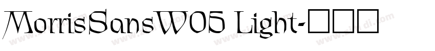 MorrisSansW05 Light字体转换